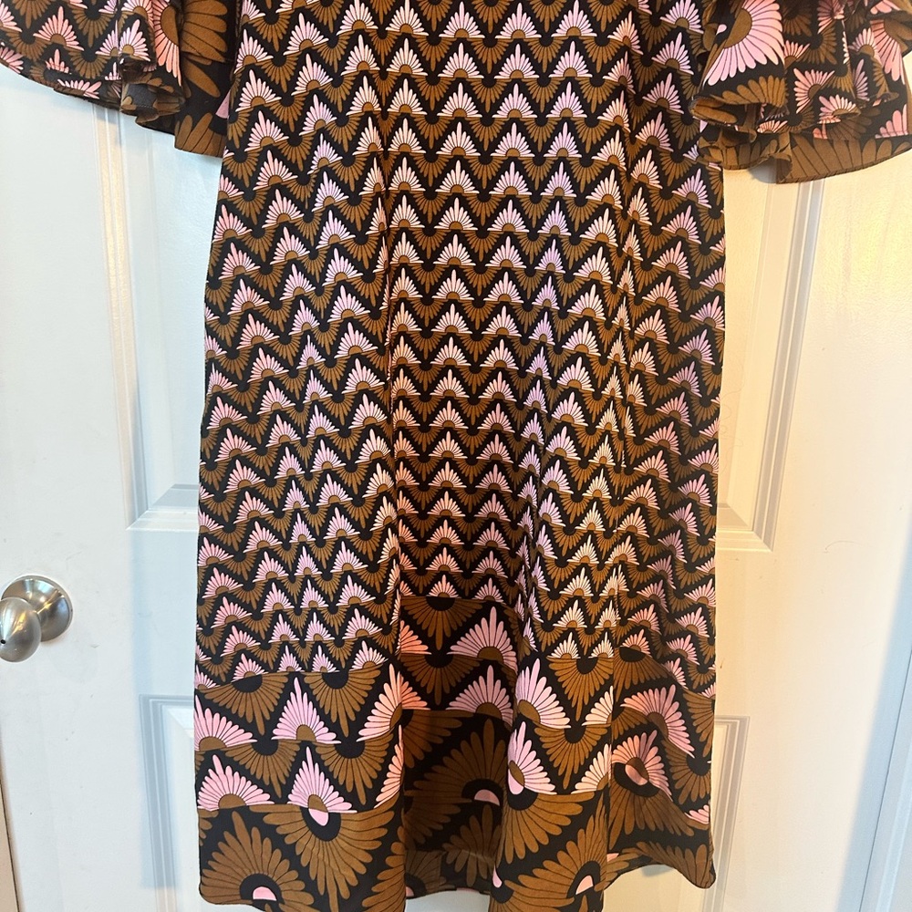 Traffic People Pink and Brown Patterned Maxi Dress - Picture 6 of 9